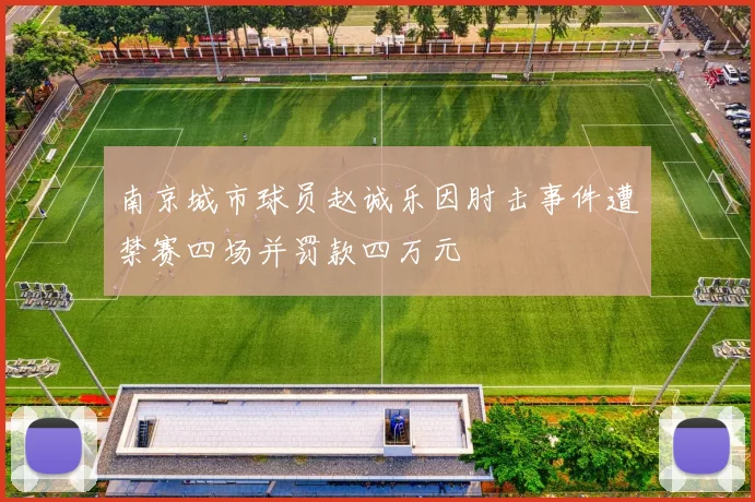 南京城市球员赵诚乐因肘击事件遭禁赛四场并罚款四万元